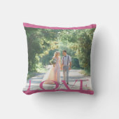 タイポグラフィック ラブ フレーム デザイン クッション (正面)