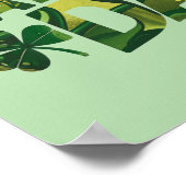 タイポグラフィックHappy St. Patrick's Day Greenポスター ポスター (角)