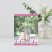 タイポグラフィックLOVEフレームデザイン ポストカード (スタンド正面)