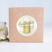 タイポグラフィトレンディースクリプトオクトーバーフェストビール ラウンドシール