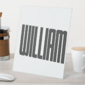 タイポグラフィネームタグWILLIAM 台座サイン (インサイチュ)