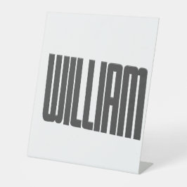 タイポグラフィネームタグWILLIAM 台座サイン