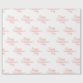 タイポグラフィハッピーバレンタインデギフト ラッピングペーパー (フラット)