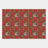  タイポグラフィハッピーホリデイズフォトリースフロムボツ  ラッピングペーパーシート (正面2)