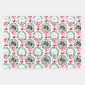  タイポグラフィハッピーホリデイズフォトリースフロムボツ  ラッピングペーパーシート (正面)