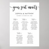 タイポグラフィハンドレタリング結婚の座席表 ポスター (正面)
