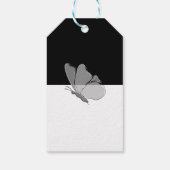 タイポグラフィバタフライブライダルシャワー感謝していユー ギフトタグ (裏面)