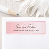 タイポグラフィバラ金ゴールドテンプレート差出人住所 ラベル (インサイチュ)