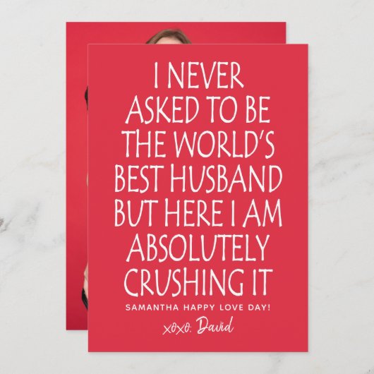 タイポグラフィバレンタインデーの写真 (正面/裏面)