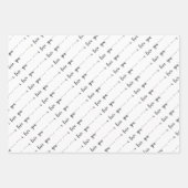 タイポグラフィバレンタインデー ラッピングペーパーシート (正面3)