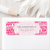 タイポグラフィバレンタインデー ラベル (インサイチュ)