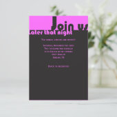 タイポグラフィバーバルミツワーパーティーオン 招待状 (スタンド正面)