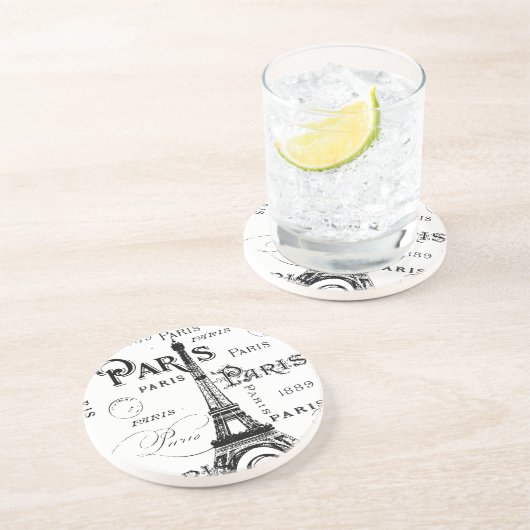 タイポグラフィパリフランスエッフェルタワーサブリンズ コースター (側面)