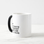 タイポグラフィパーソナライズされたマグとイニシャル モーフィングマグカップ (正面左)