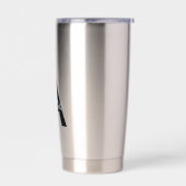 タイポグラフィパーソナライズされたモノグラム 保温保冷タンブラー (左面)