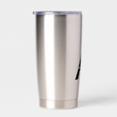 タイポグラフィパーソナライズされたモノグラム 保温保冷タンブラー (右面)