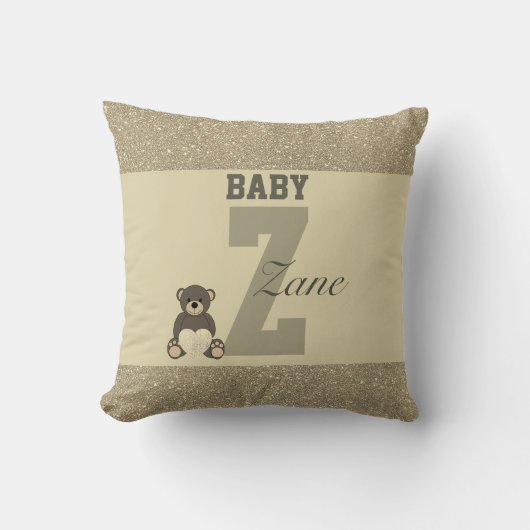 タイポグラフィパーソナライズされた枕 クッション (正面)