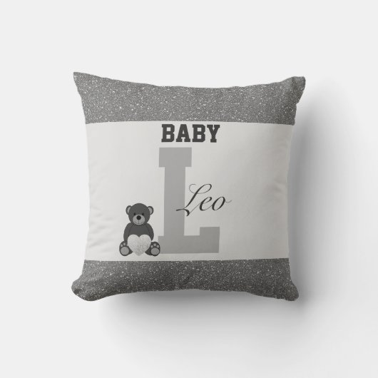 タイポグラフィパーソナライズされた枕 クッション (正面)