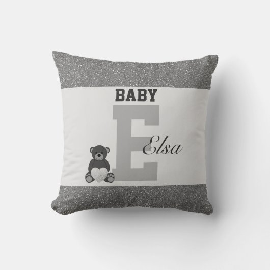 タイポグラフィパーソナライズされた枕 クッション (正面)