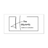 タイポグラフィビジネスイニシャルミニマルファッションロゴ ラバースタンプ (インプリント)