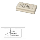 タイポグラフィビジネスイニシャルミニマルファッションロゴ ラバースタンプ (押印)