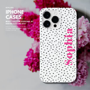 タイポグラフィピンクスポットiPhoneケース（名前） Case-Mate iPhone 14 Pro Maxケース