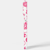 タイポグラフィピンクダマスクあなたの名前または引用文 Case-Mate iPhoneケース (裏面 / 左)