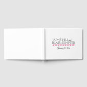 タイポグラフィピンクハートゲストブック男女兼用 ゲストブック (全面)