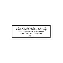 タイポグラフィファミリの姓差出人住所 セルフインキングスタンプ