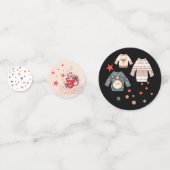 タイポグラフィファンキー醜いセーター熱チョコレート コンフェッティ (裏面)