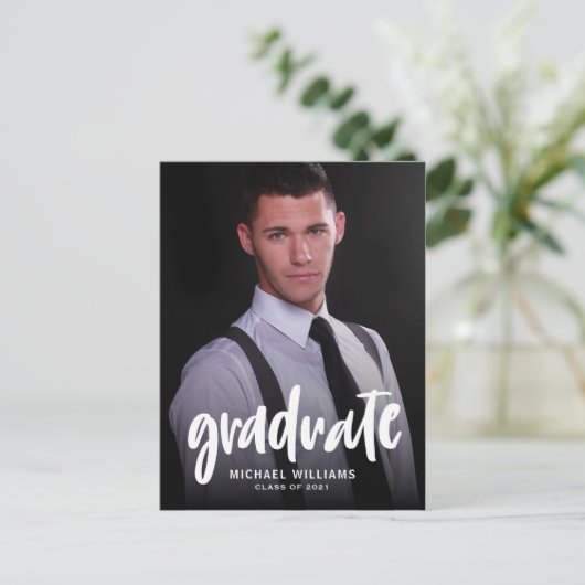 タイポグラフィフォトガイ卒業発表 ポストカード (スタンド正面)