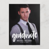 タイポグラフィフォトガイ卒業発表 ポストカード (正面)