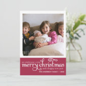 タイポグラフィフォトクリスマスカード シーズンカード (スタンド正面)