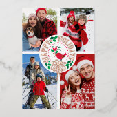 タイポグラフィフォトコラージフォイルホリデーカード 箔シーズンカード (正面)