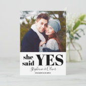  タイポグラフィフォト婚約のお知らせ   招待状 (スタンド正面)