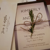 タイポグラフィフォト婚約パーティ招待状 招待状