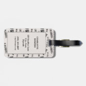 タイポグラフィフランスのテーマモノグラム |パリ | Parfum ラゲッジタグ (裏面横)