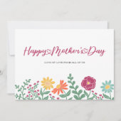 タイポグラフィフローラマザーズデイ カード (正面)