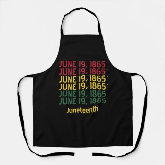タイポグラフィブラックの歴史1865年6月19日 エプロン (正面)