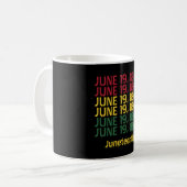 タイポグラフィブラックの歴史1865年6月19日 コーヒーマグカップ (正面左)