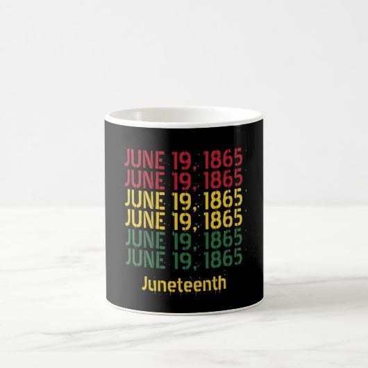 タイポグラフィブラックの歴史1865年6月19日 コーヒーマグカップ (中央)