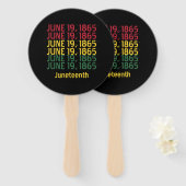 タイポグラフィブラックの歴史1865年6月19日 ハンドファン (正面&裏面)