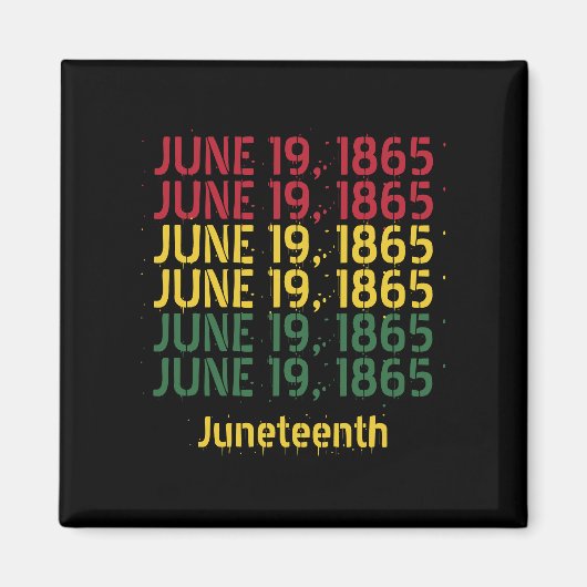 タイポグラフィブラックの歴史1865年6月19日 マグネット (正面)