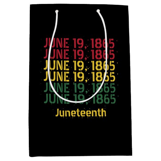 タイポグラフィブラックの歴史1865年6月19日 ミディアムペーパーバッグ (正面)