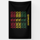 タイポグラフィブラックの歴史1865年6月19日 横断幕 (縦)