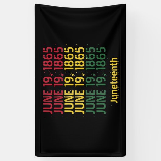 タイポグラフィブラックの歴史1865年6月19日 横断幕 (縦)