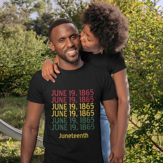 タイポグラフィブラックの歴史1865年6月19日 Tシャツ