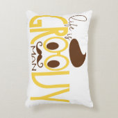 タイポグラフィプリントまくらひばり眼鏡 アクセントクッション (正面(垂直))