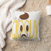 タイポグラフィプリントピローズヒップスターメガネ クッション (ブランケット)