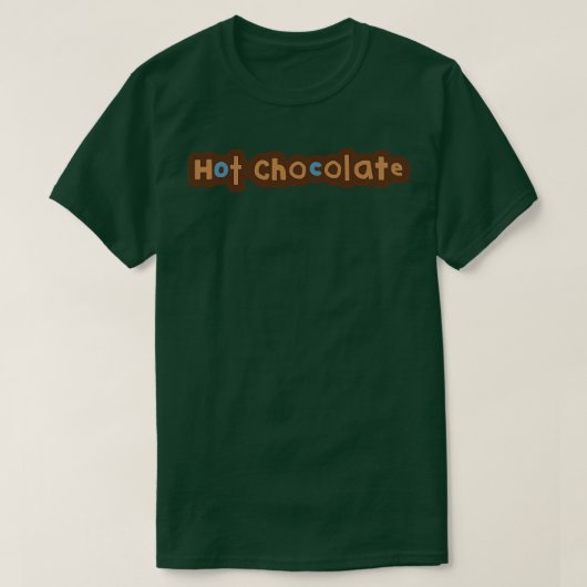 タイポグラフィホットチョコレート Tシャツ (デザイン正面)